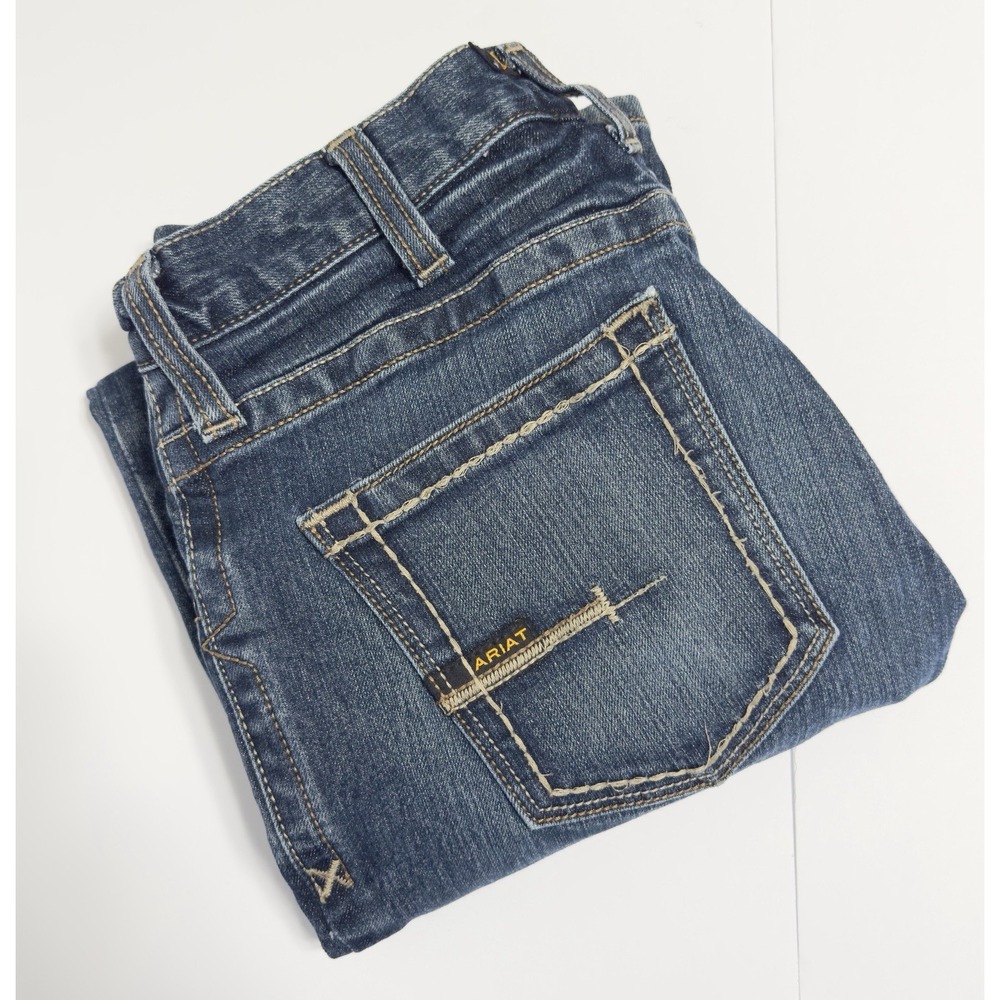 Ariat M4 Rebar Relaxed Boot Cut Jeans Men's 29x31 Blue Denim Cowboy Work Rodeo